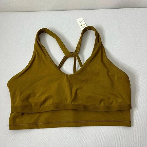 Offline By Aerie Real Me Recharge Least Support Long Line Top Size XL Brown - Picture 5 of 8